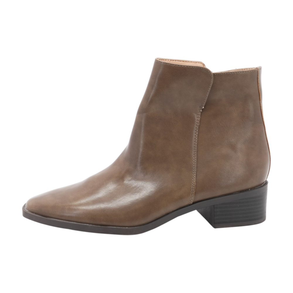 Journee Collection Brown Ankle Boots – Image 1
