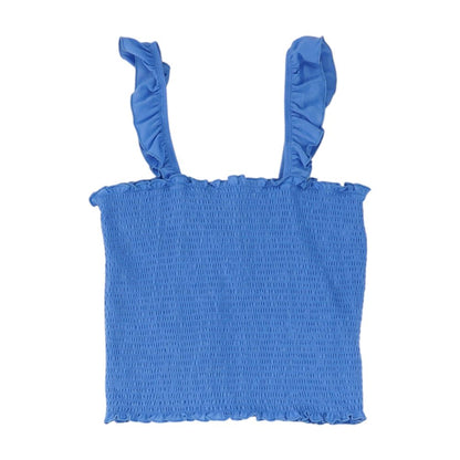 Blue Cropped Blouse