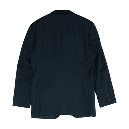 Black Long Solid Suit Jacket