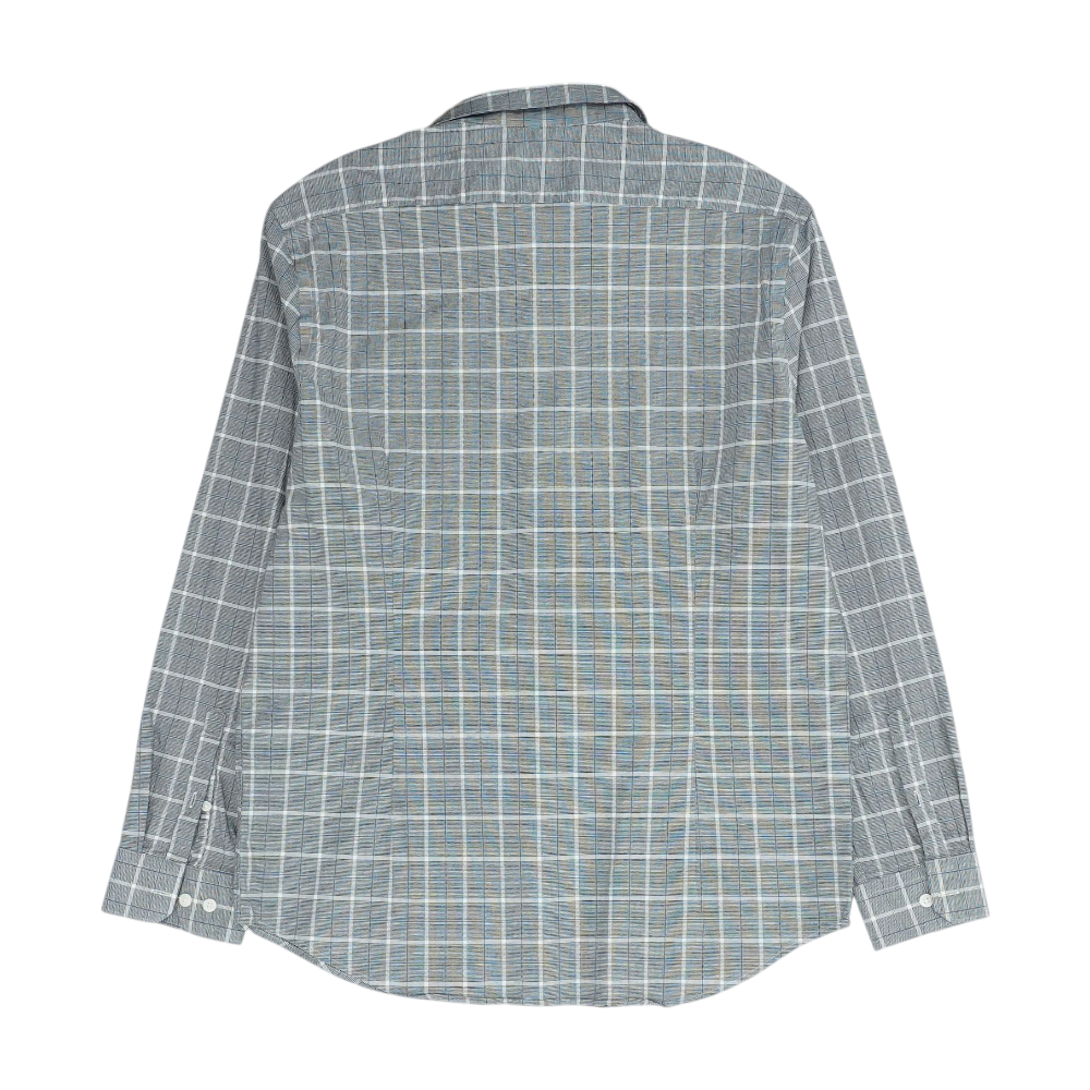 Black Houndstooth Long Sleeve Button Down