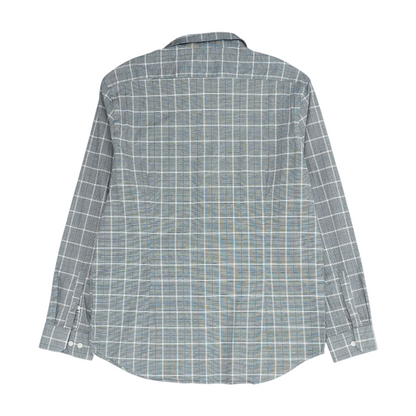 Black Houndstooth Long Sleeve Button Down