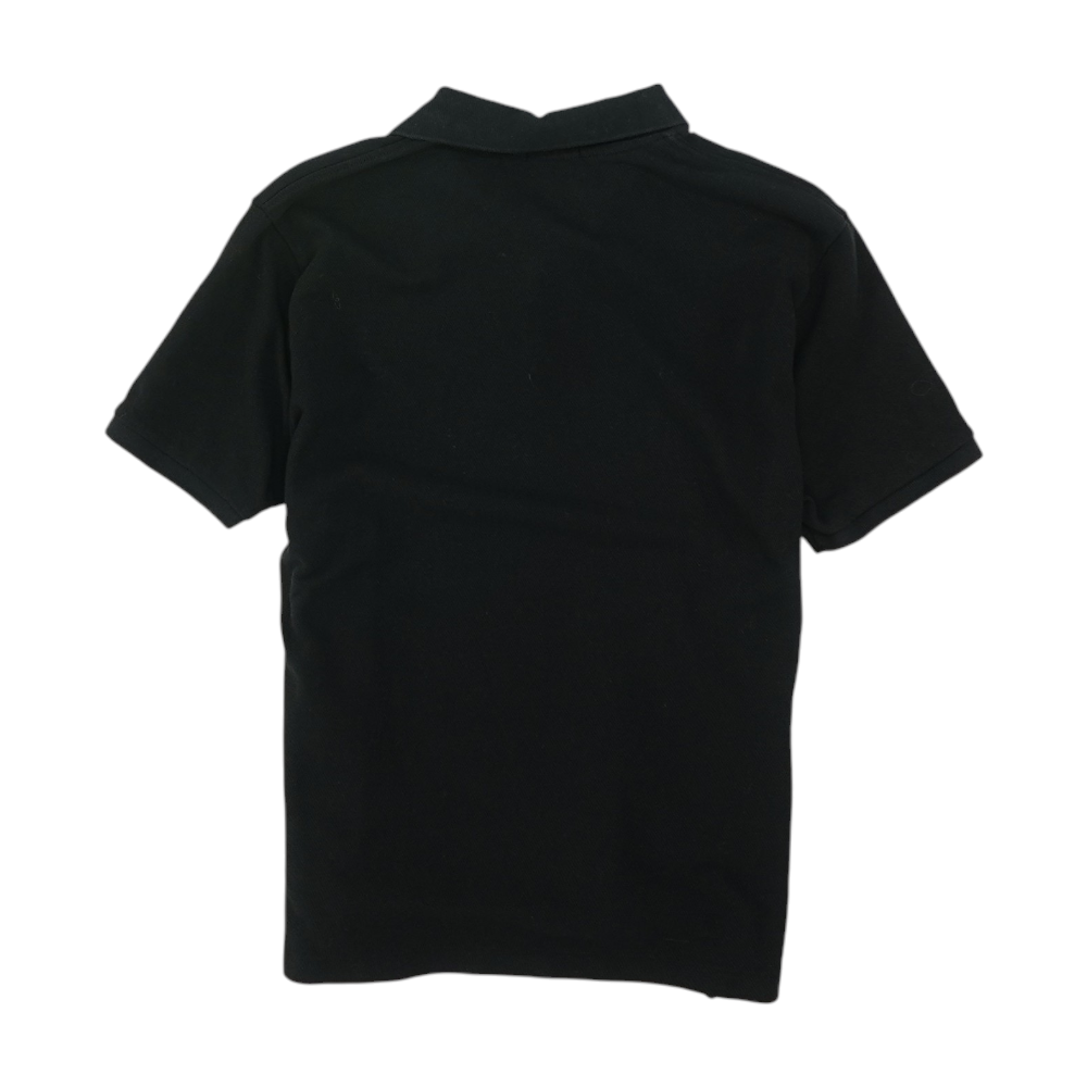 Black Solid Short Sleeve Polo