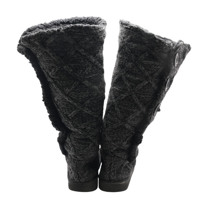 Gray Knee-High Boots