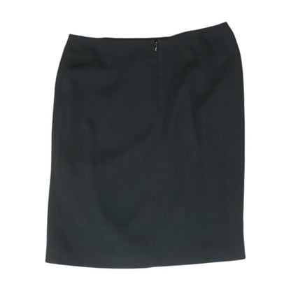 Black Solid Midi Skirt