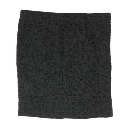 Black Solid Mini Skirt