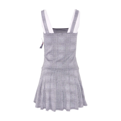 Black Houndstooth Mini Dress