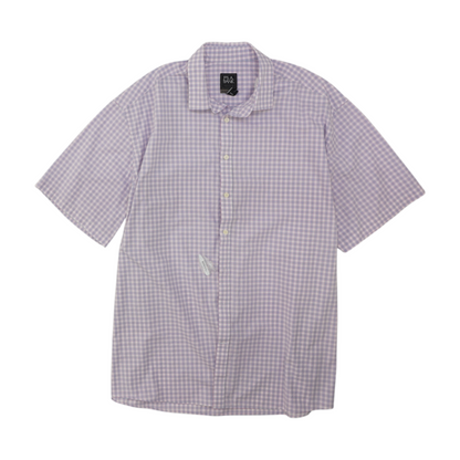 Pink Check Short Sleeve Button Down