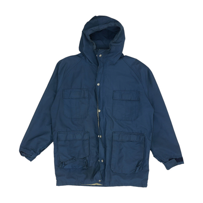 Vintage Navy Solid Rain Jacket
