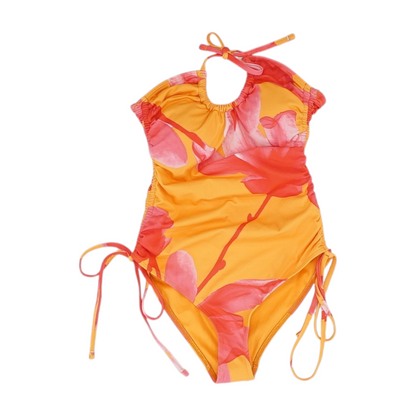 Orange Print One-Piece