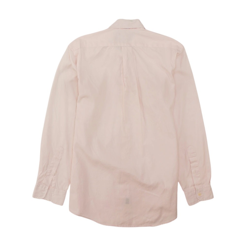 Pink Solid Long Sleeve Button Down