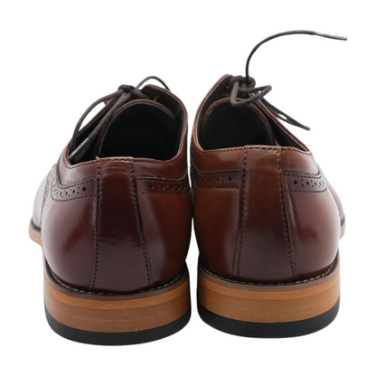 Stacy Adams Brown Lace-Up Dress Shoes – Image 3