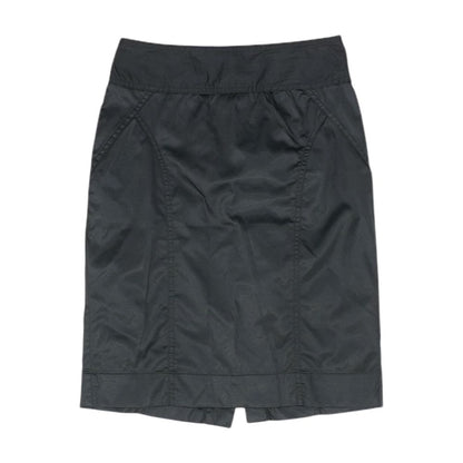 Black Solid Mini Skirt