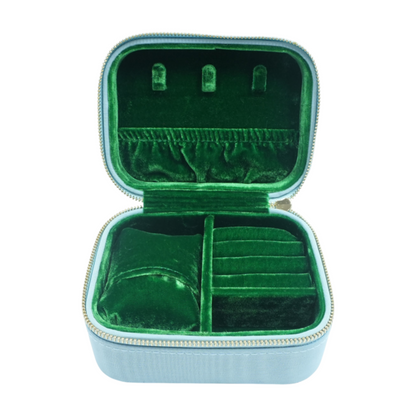 Blue Jewelry Travel Case