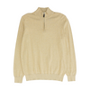 Tan Solid 1/4 Zip Sweater