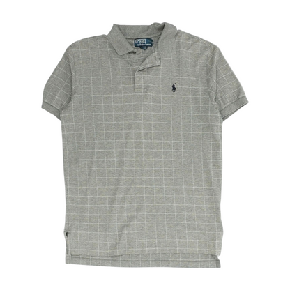 Gray Check Short Sleeve Polo