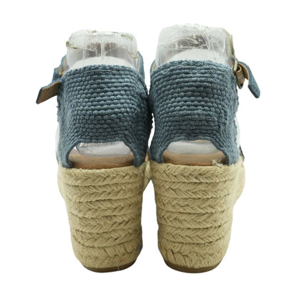 Blue Wedged Sandals