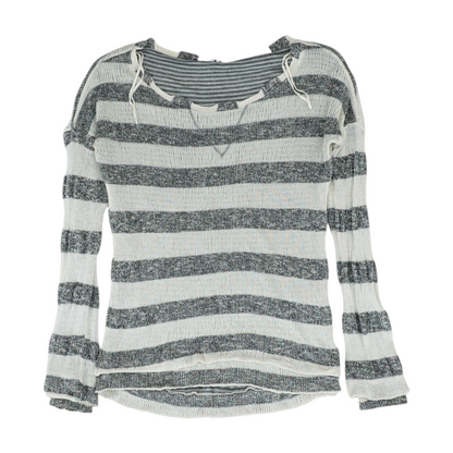 Ivory Striped Pullover Sweater