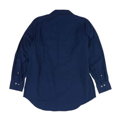 Navy Solid Long Sleeve Button Down