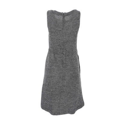 Navy Abstract Midi Dress