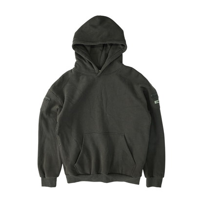 Gray Solid Hoodie Pullover