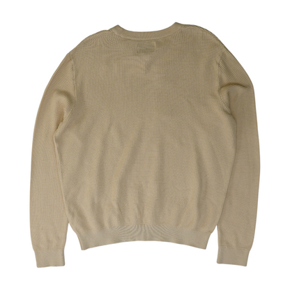 Beige Solid Pullover Sweater