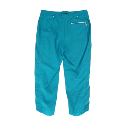 Blue Solid Chino Capris