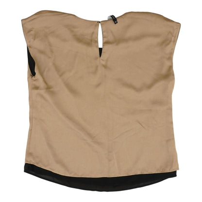 Black Solid Short Sleeve Blouse