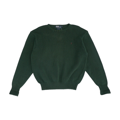 Green Solid Pullover Sweater