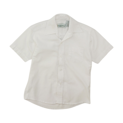 White Short Sleeve Button Down
