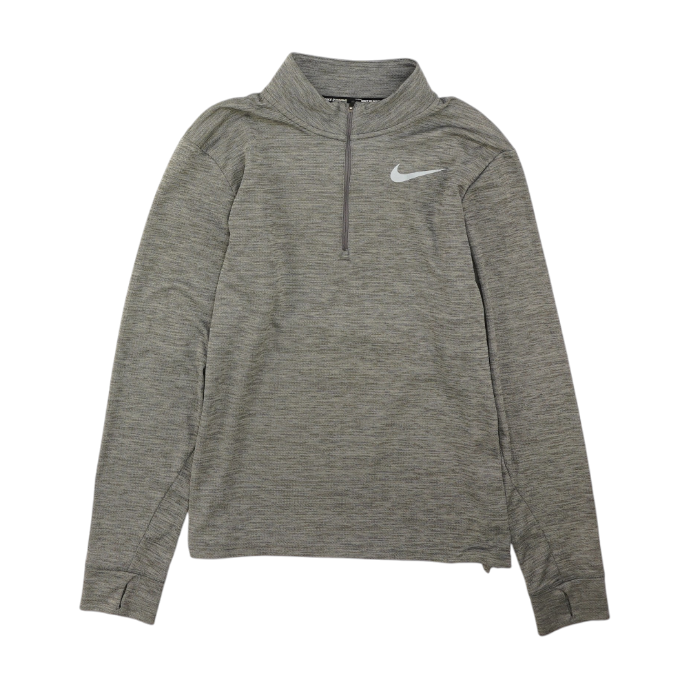 Gray Solid 1/4 Zip Pullover