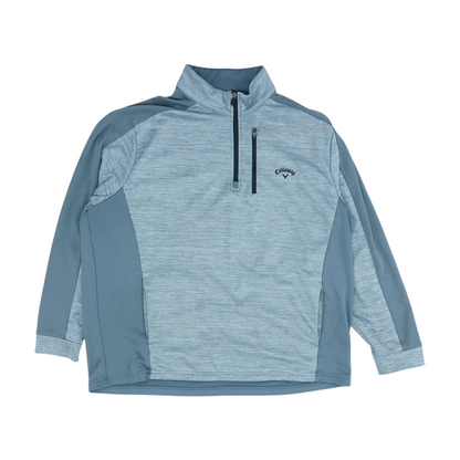 Gray Color Block 1/4 Zip Pullover