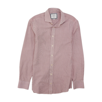 Red Striped Long Sleeve Button Down