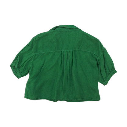 Green Button Down