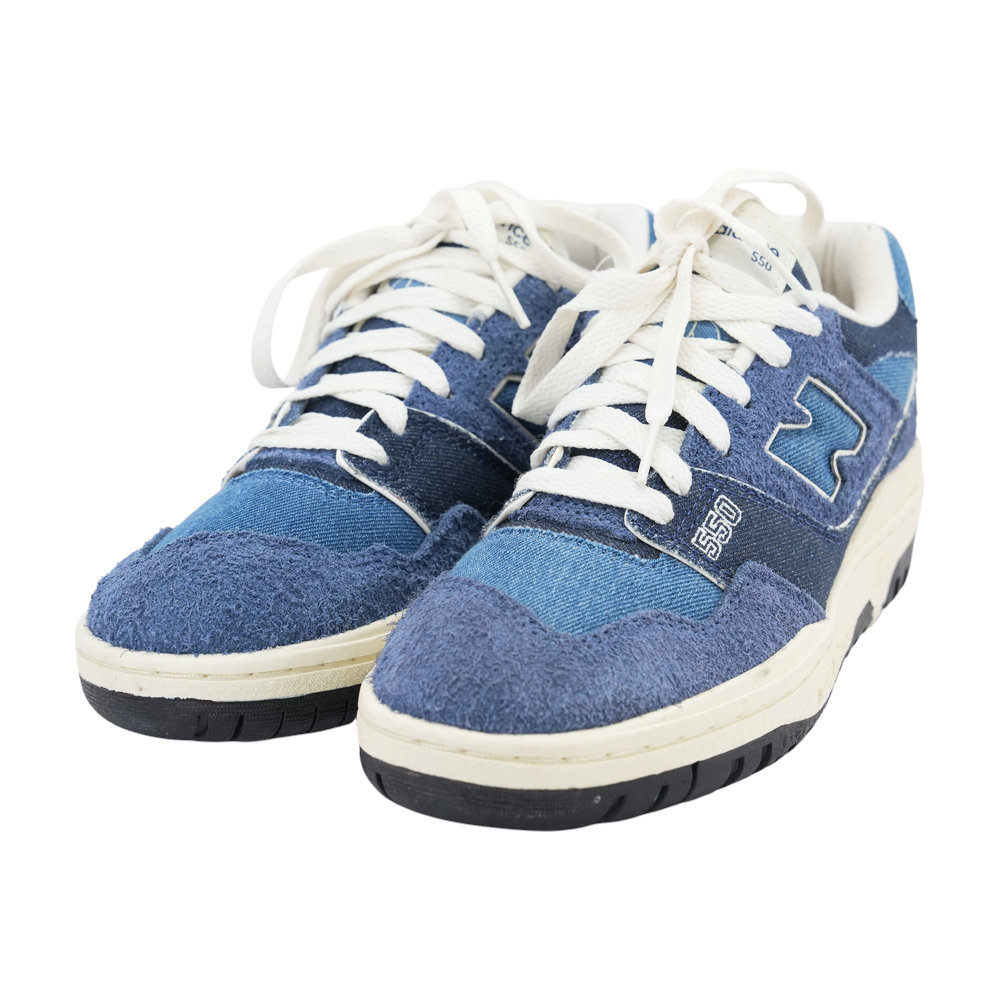 550 Denim Pack Navy Low-Top Athletic Shoes