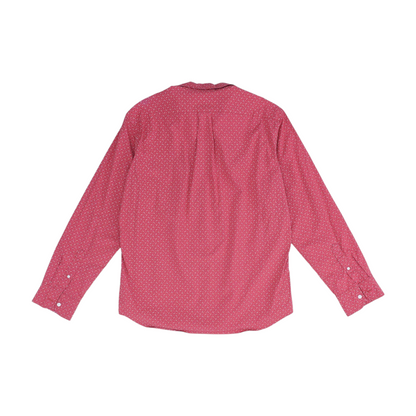 Red Graphic Long Sleeve Button Down
