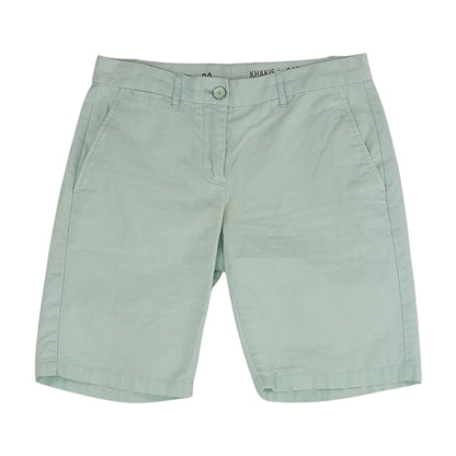 Green Solid Chino Shorts