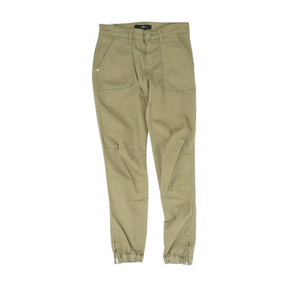 Olive Solid Capri Pants