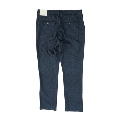 Blue Abstract Straight Pants