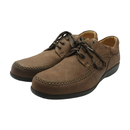 Brown Lace-Up Casual Shoes