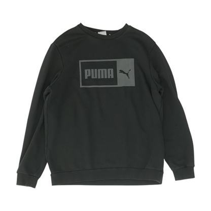 Black Solid Sweatshirt Pullover