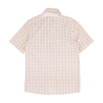Pink Check Short Sleeve Button Down