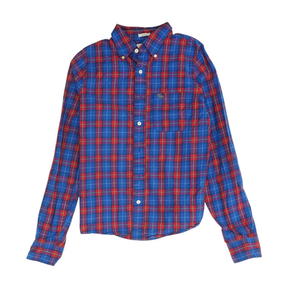 Blue Plaid Long Sleeve Button Down