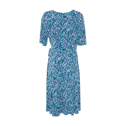 Teal Polka Dot Midi Dress