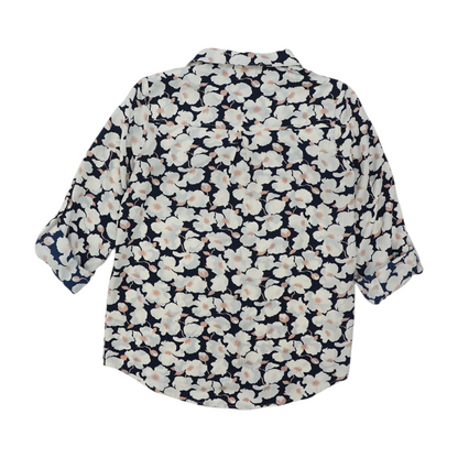 White Floral Button Down