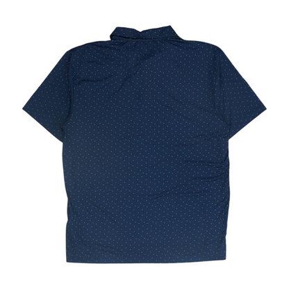 Navy Print Short Sleeve Polo