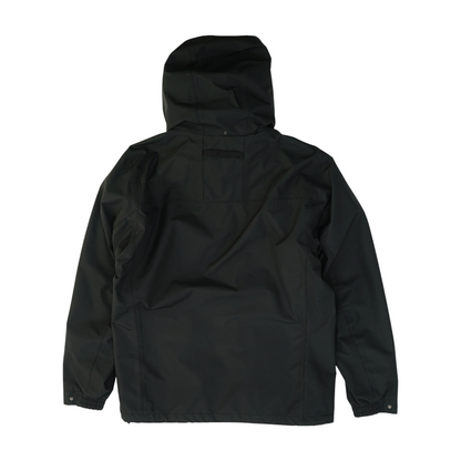 Black Solid Rain Jacket