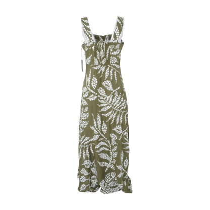 Green Print Maxi Dress