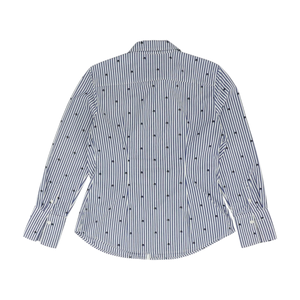 Blue Petite Striped Button Down