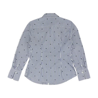 Blue Petite Striped Button Down