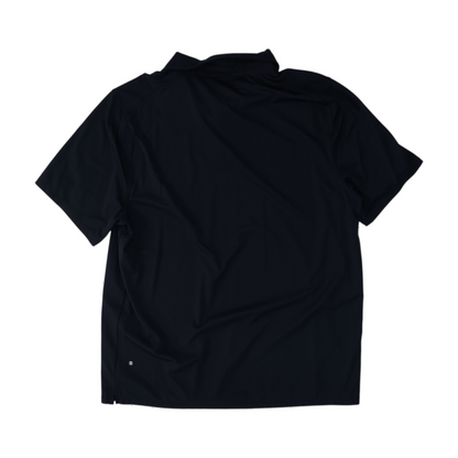 Black Solid Short Sleeve Polo